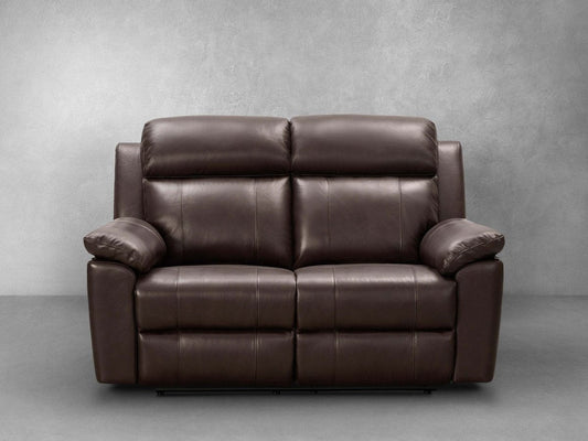 Braylen Top Grain Leather Reclining Loveseat - Brown - Abbyson - Living Room