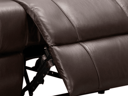 Braylen Top Grain Leather Reclining Loveseat - Brown - Abbyson - Living Room