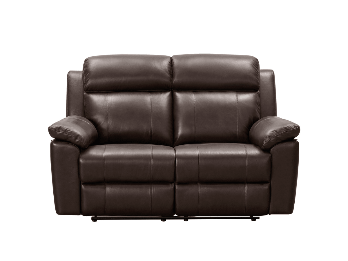 Braylen Top Grain Leather Reclining Loveseat - Brown - Abbyson - Living Room