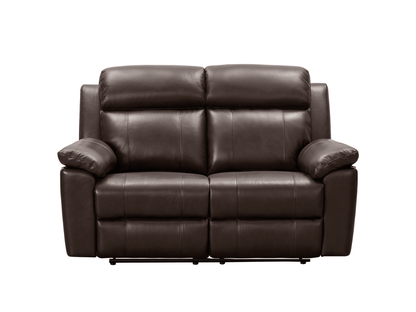 Braylen Top Grain Leather Reclining Loveseat - Brown - Abbyson - Living Room