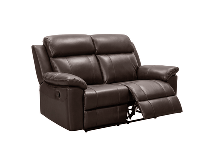 Braylen Top Grain Leather Reclining Loveseat - Brown - Abbyson - Living Room