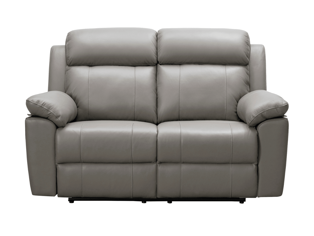 Braylen Top Grain Leather Reclining Loveseat - Gray - Abbyson - Living Room