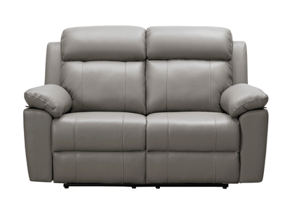 Braylen Top Grain Leather Reclining Loveseat - Gray - Abbyson - Living Room