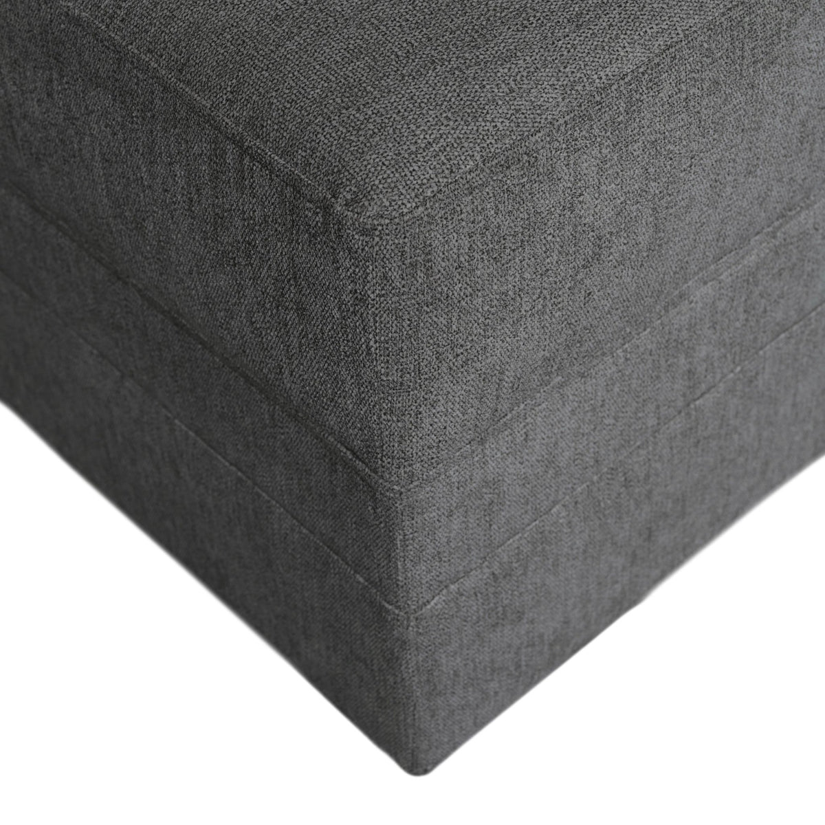 Brentwood 3-pc Fabric Modular Sectional - Dark Gray (No Ottoman) - Abbyson - Living Room
