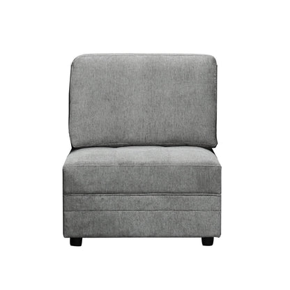 Brentwood 3-pc Fabric Modular Sectional - Gray (No Ottoman) - Abbyson - Living Room