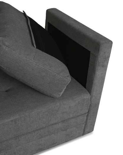 Brentwood 3-pc Fabric Modular Sectional - Dark Gray (No Ottoman)