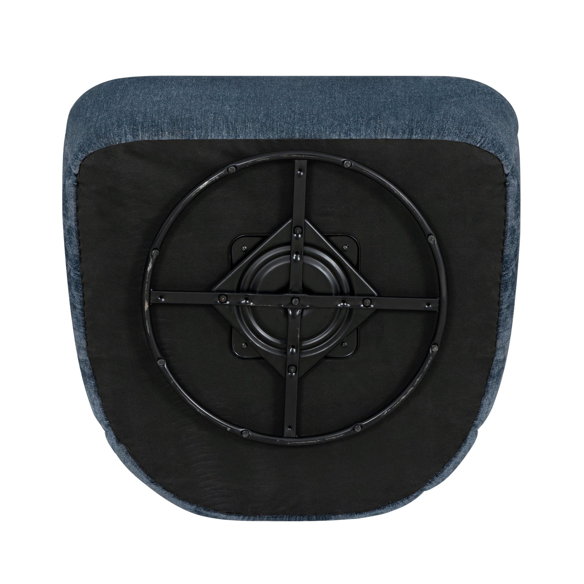 Burke Fabric Swivel Chair, Blue - Abbyson - Living Room