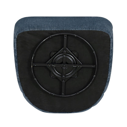 Burke Fabric Swivel Chair, Blue - Abbyson - Living Room