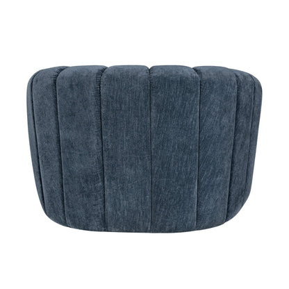 Burke Fabric Swivel Chair, Blue - Abbyson - Living Room