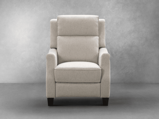 Calvin Fabric Tufted Push-Back Recliner - Cream - Abbyson - Living Room