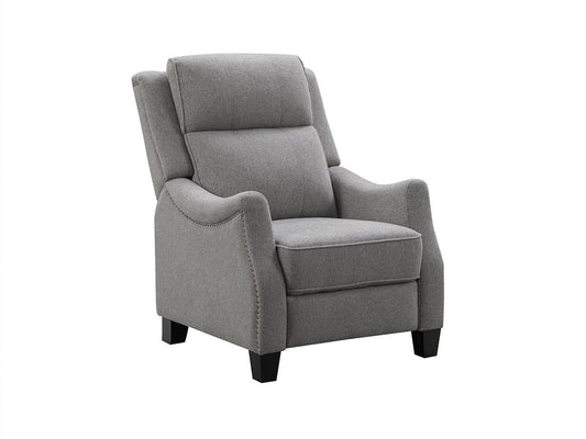 Calvin Fabric Tufted Push-Back Recliner - Gray - Abbyson - Living Room