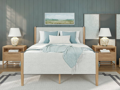 Charlotte Bed - Blonde - Queen - Abbyson - Bedroom