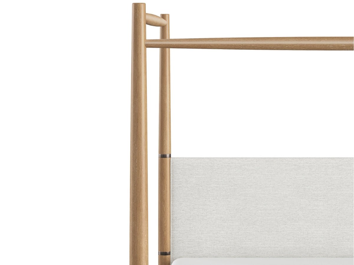 Charlotte Canopy Bed - Blonde - King - Abbyson - Bedroom