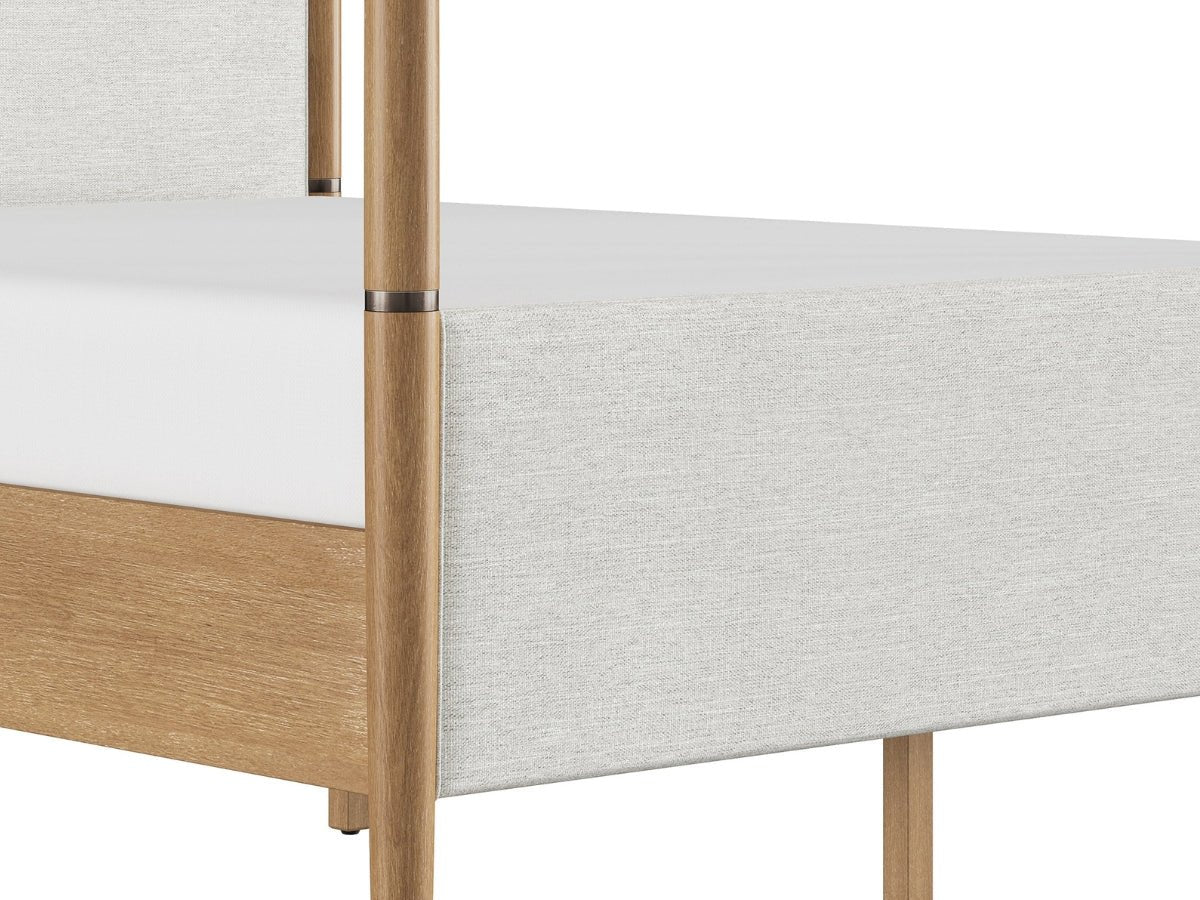 Charlotte Canopy Bed - Blonde - King - Abbyson - Bedroom