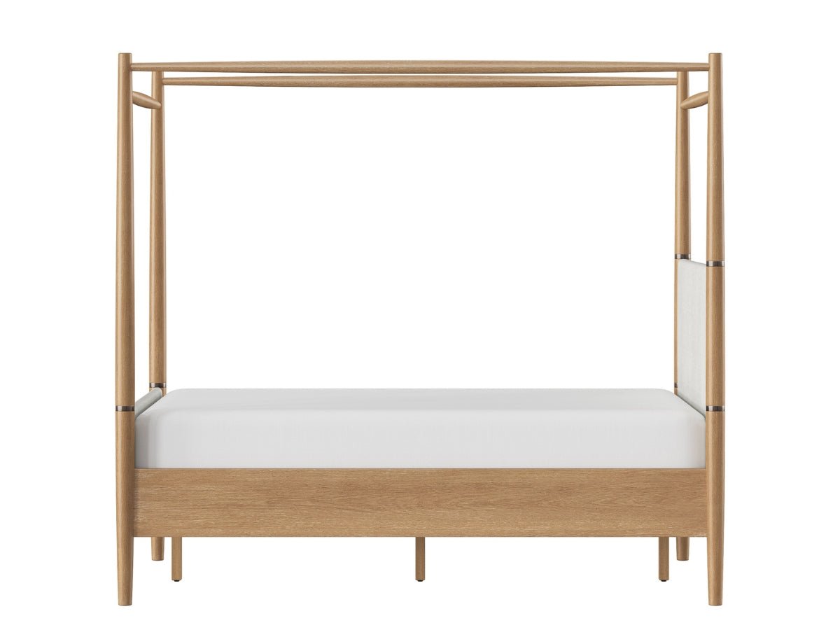 Charlotte Canopy Bed - Blonde - King - Abbyson - Bedroom