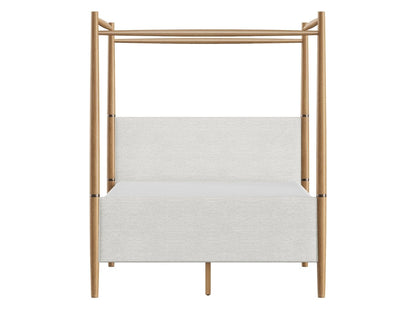 Charlotte Canopy Bed - Blonde - King - Abbyson - Bedroom