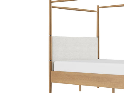 Charlotte Canopy Bed - Blonde - King - Abbyson - Bedroom