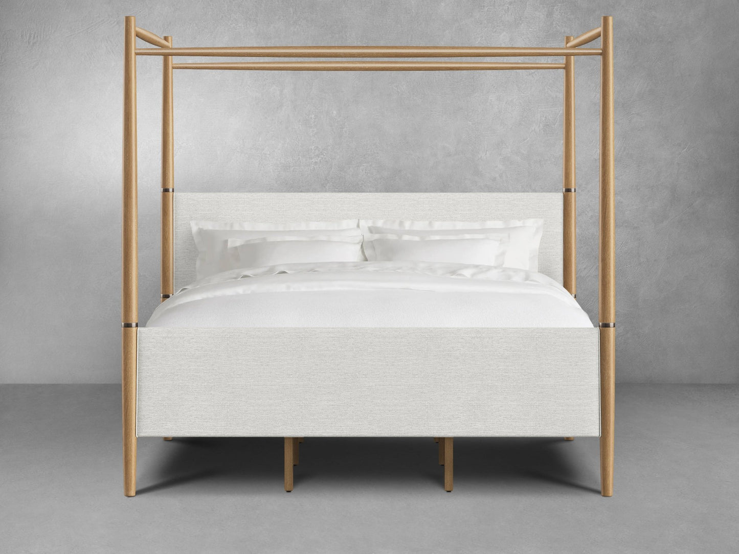 Charlotte Canopy Bed - Blonde - King - Abbyson - Bedroom