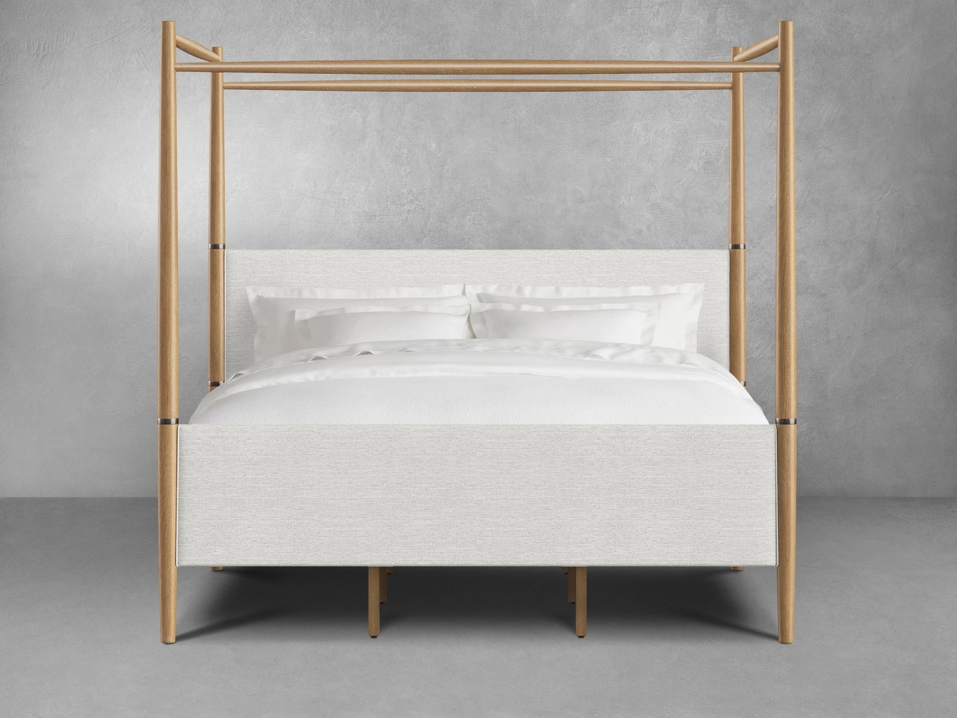 Charlotte Canopy Bed - Blonde - King - Abbyson - Bedroom