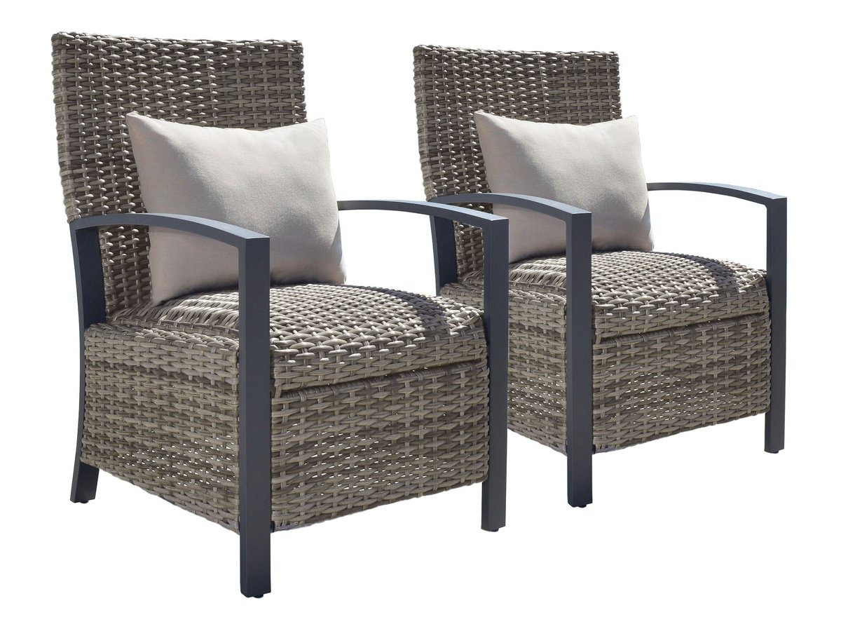 Corbin Dining Armchair with Cushion (2-pack) - Beige - Abbyson - Outdoor