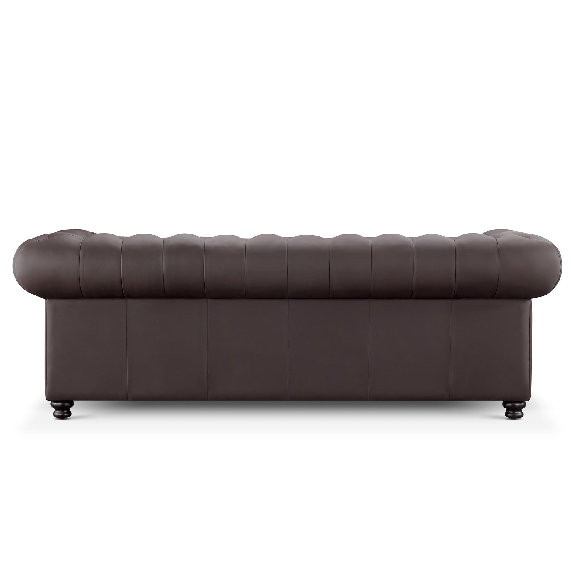 Culver Leather Chesterfield Sofa - Brown - Abbyson - Living Room