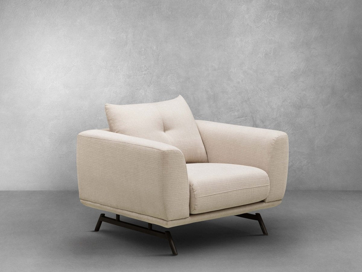 Delaney Fabric Chair - Cream - Abbyson - Living Room