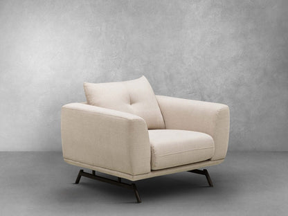 Delaney Fabric Chair - Cream - Abbyson - Living Room