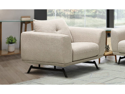 Delaney Fabric Chair - Cream - Abbyson - Living Room