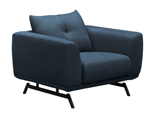 Delaney Fabric Chair - Navy Blue - Abbyson - Living Room