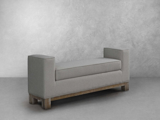 Eleanor Bench - Gray - Queen - Abbyson - Bedroom