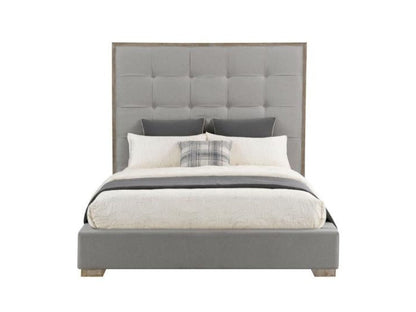 Eleanor Tufted Fabric Bed - Gray - Queen - Abbyson - Bedroom