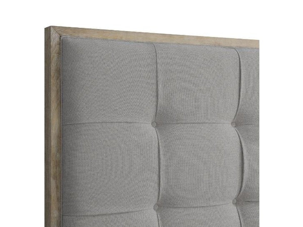 Eleanor Tufted Fabric Bed - Gray - Queen - Abbyson - Bedroom