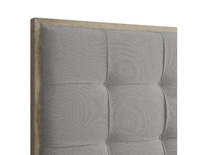 Eleanor Tufted Fabric Bed - Gray - Queen - Abbyson - Bedroom