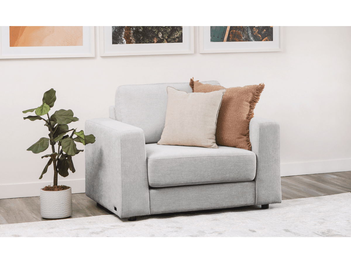 Elliot Fabric Chair - Light Gray - Abbyson - Living Room