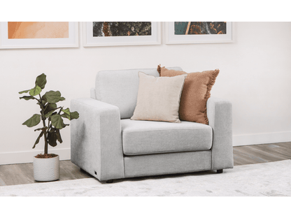Elliot Fabric Chair - Light Gray - Abbyson - Living Room