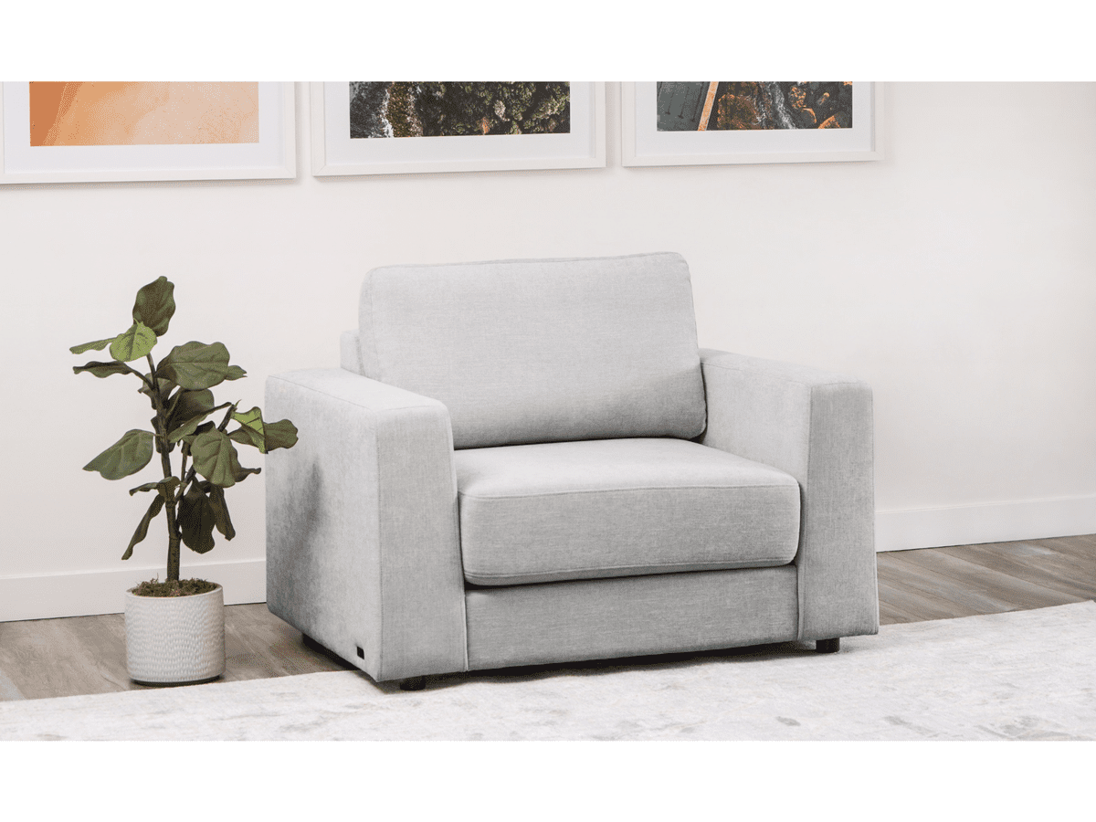 Elliot Fabric Chair - Light Gray - Abbyson - Living Room