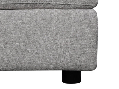 Elliot Fabric Ottoman - Light Gray - Abbyson - Living Room