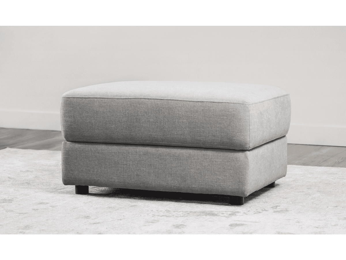 Elliot Fabric Ottoman - Light Gray - Abbyson - Living Room