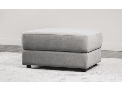 Elliot Fabric Ottoman - Light Gray - Abbyson - Living Room