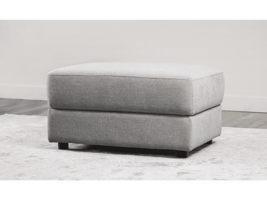 Elliot Fabric Ottoman - Light Gray - Abbyson - Living Room