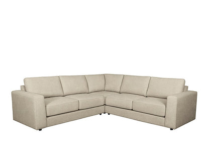 Elliot Fabric Sectional - Beige - Abbyson - Living Room