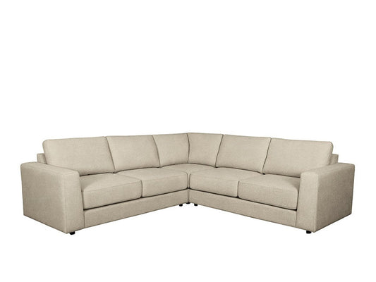 Elliot Fabric Sectional - Beige - Abbyson - Living Room