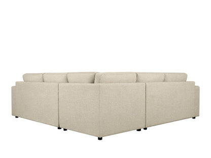 Elliot Fabric Sectional - Beige - Abbyson - Living Room