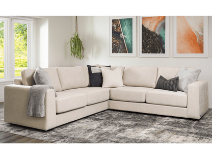 Elliot Fabric Sectional - Beige - Abbyson - Living Room