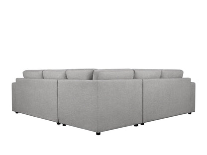 Elliot Fabric Sectional - Light Gray - Abbyson - Living Room