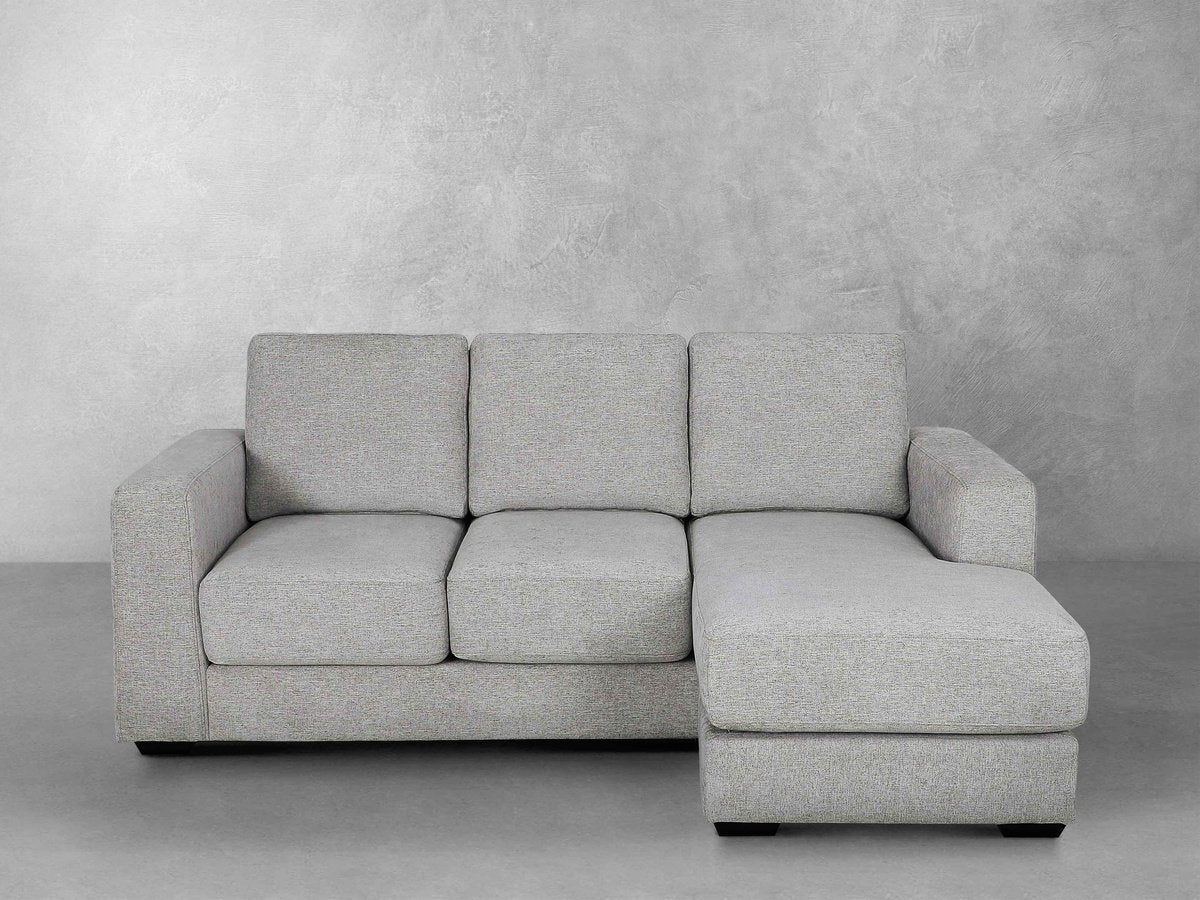 Elliot Fabric Sofa Chaise Sectional - Light Gray - Abbyson - Living Room
