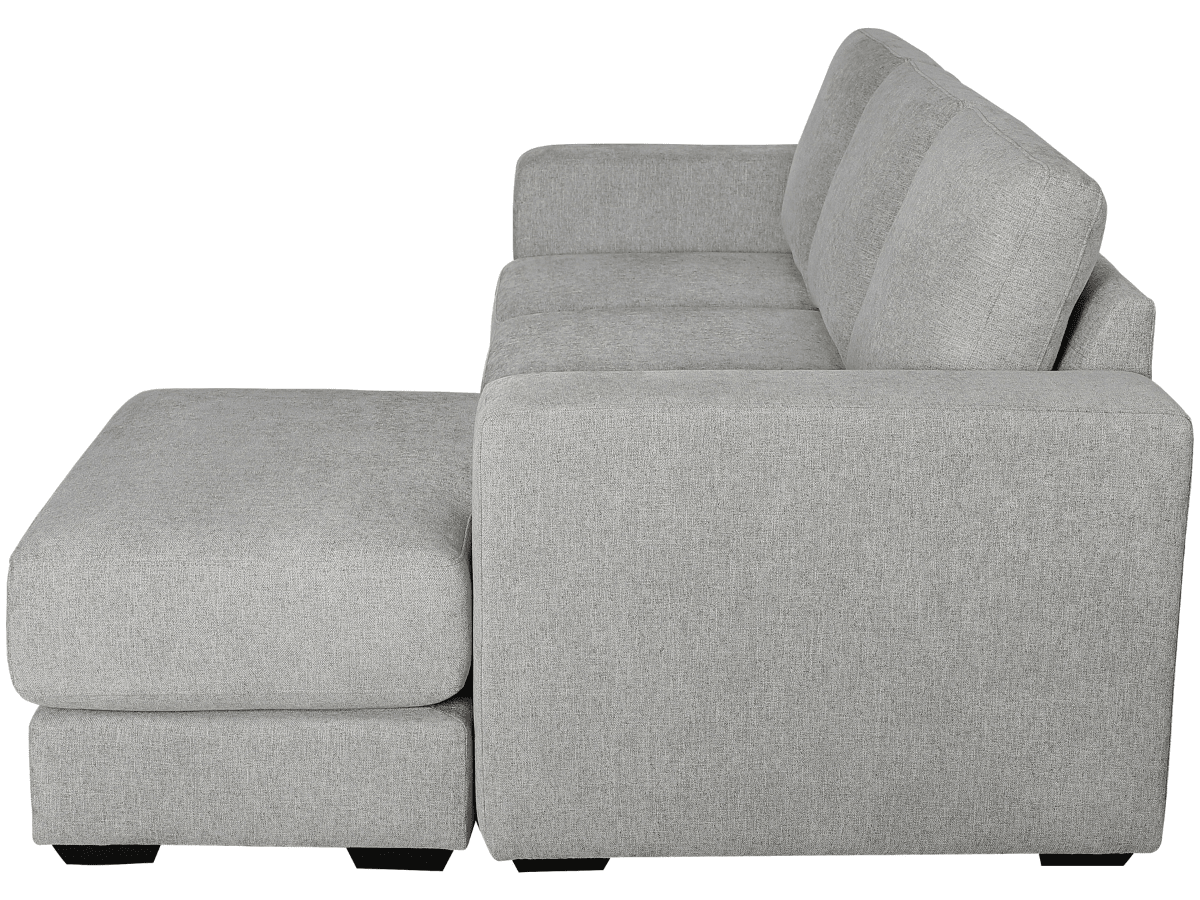 Elliot Fabric Sofa Chaise Sectional - Light Gray - Abbyson - Living Room