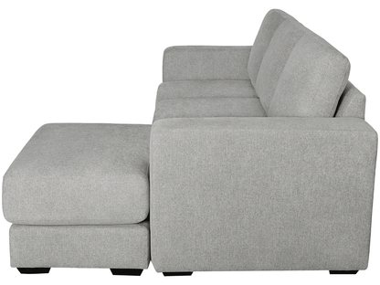 Elliot Fabric Sofa Chaise Sectional - Light Gray - Abbyson - Living Room
