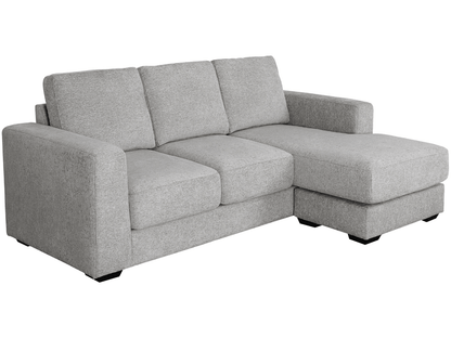Elliot Fabric Sofa Chaise Sectional - Light Gray - Abbyson - Living Room