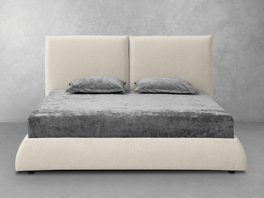 Elsen Upholstered Bed - Ivory - Queen - Abbyson - Bedroom